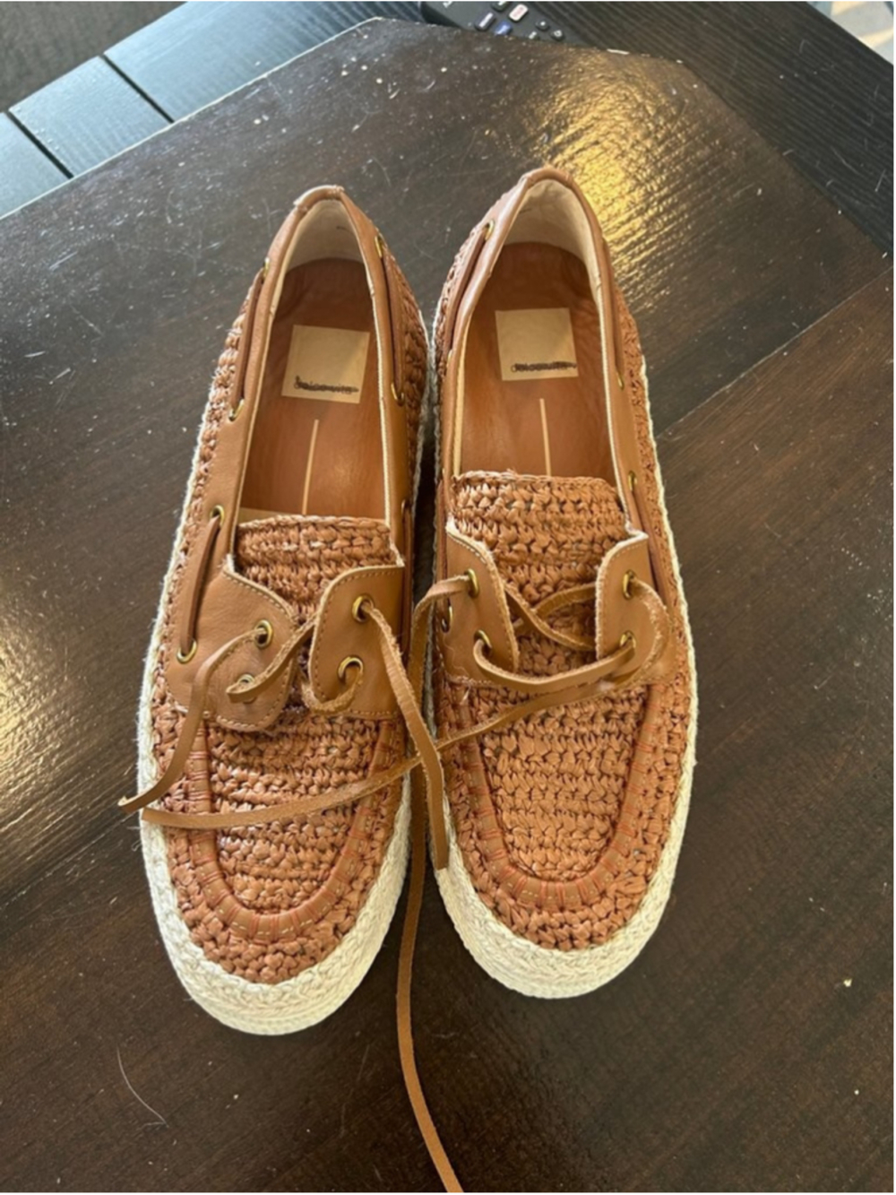 Dolce Vita Woven Leather Espadrille Shoes